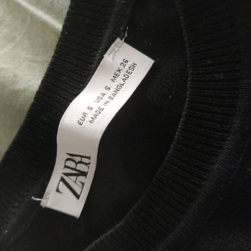 Zara wool vest size S like new, black