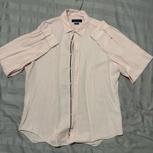 Zara Man shirt pink XL slim fit linen-look like new