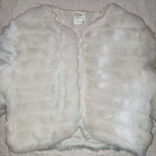 Girls' Teen Evening Set like new with white bolero and blue velvet skirt