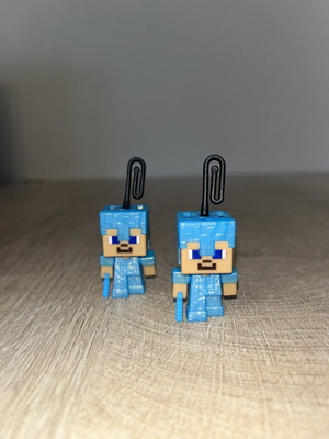 Minecraft Steve diamond armor figures pack of 2 like new