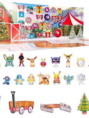 Pokemon 2025 Deluxe Holiday Calendar with 18 figures new