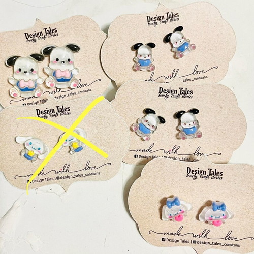 Children's earrings new, set with various designs