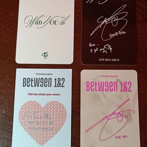 Tzuyu photocards new from Twice, pack of 4 pieces
