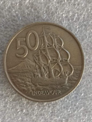 Κέρμα Νέα Ζηλανδία 1967 50 Cents, HMS Endeavour