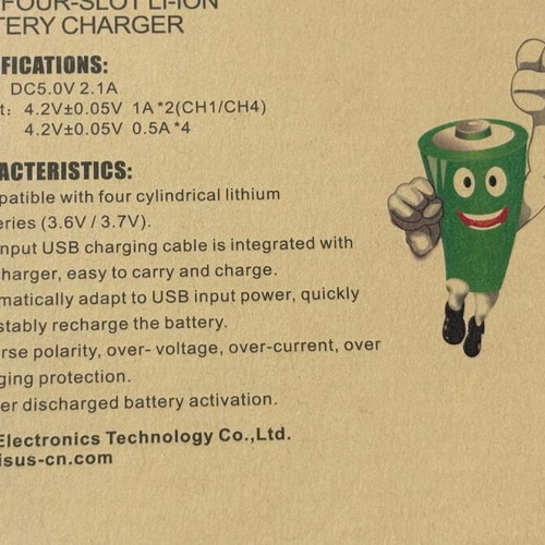 Dottmon LED 4-Slots Intelligent Universal Battery Charger new