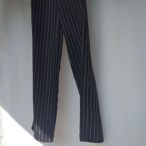 Pants new black and white striped wide fit size M