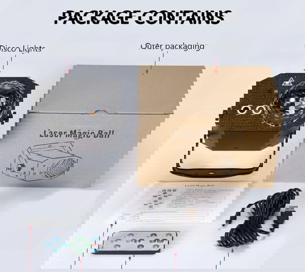DJ диско топка парти светлини с Gobo проекция