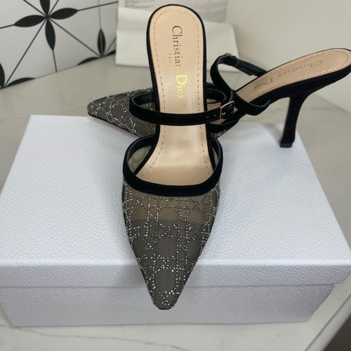 Dior high-heeled mules size 38 new, black
