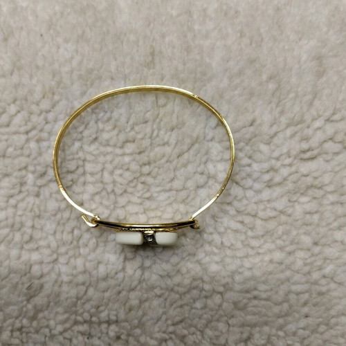 Bracelet new openable gold plated, white and gold color