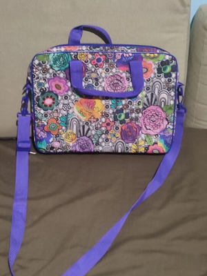 Laptop bag crossbody like new with beautiful pattern