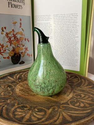 Vintage Murano Art Glass Pear used, decorative paperweight
