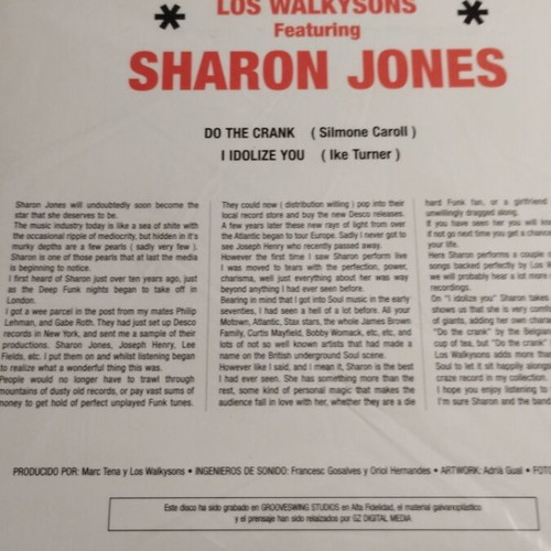 Los Walkysons Ft. Sharon Jones Do The Crank 7" Single new