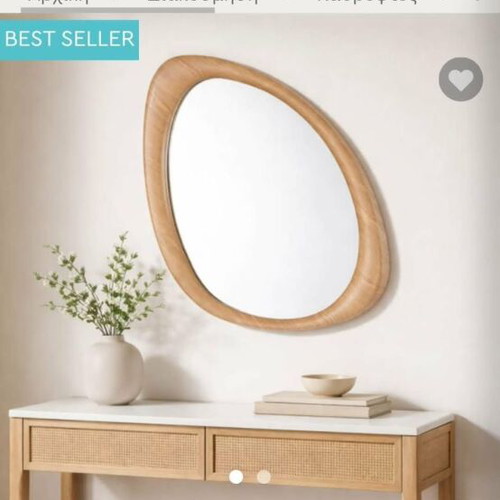 Oval mirror like new, size 52x77 cm with two wall plugs and screws