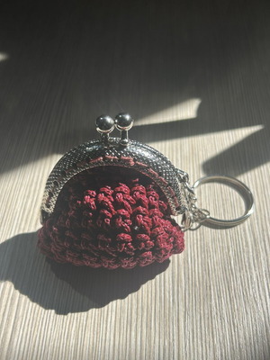 Mini keychain handmade, red