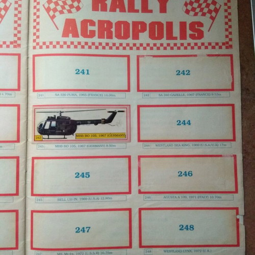 Karouzel Rally Acropolis sticker album used (1990)