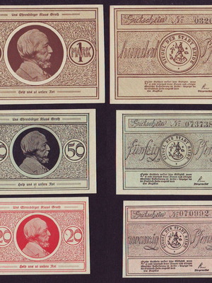Germany 20-50 Pfennig 1Mark Set 3 Notgeld καινούργιο
