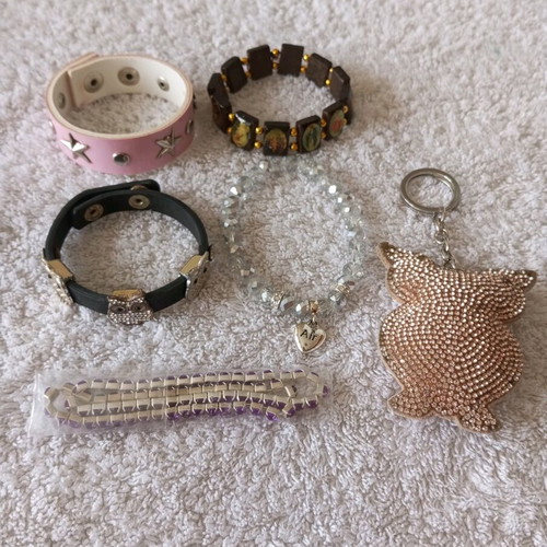 Bijou bracelets new with gift Swarovski bracelets and keychain