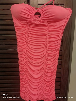 Tally Weijl pink short strapless dress like new, size 42