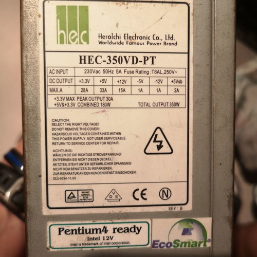 Computer power supplies used, pack