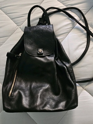 Thiros leather black backpack like new