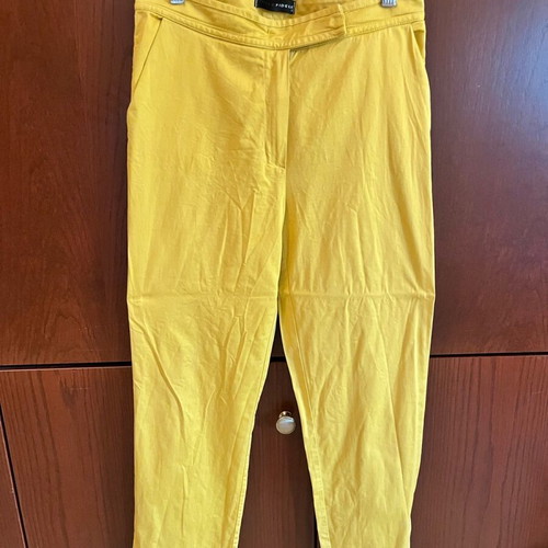 Yellow pants used, size Small, elastic fabric
