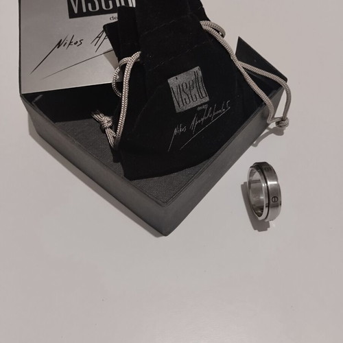 Men's ring NA with rotating band like new, gray