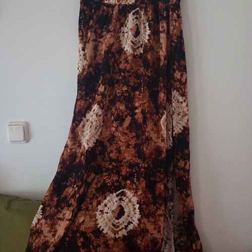 Badila maxi ethnic skirt, viscose, elastic waist