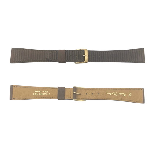 Longines leather watch strap new 18mm brown men's