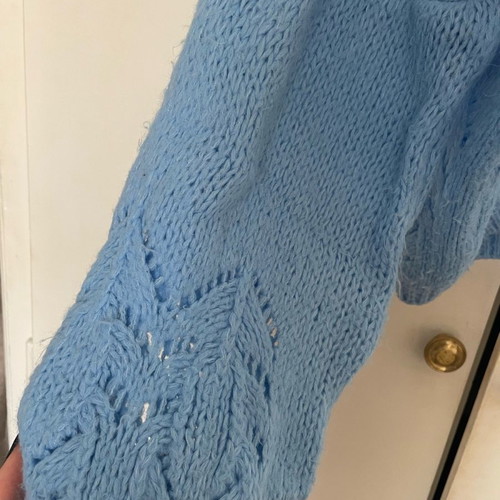 Knitted sweater women's blue size S new