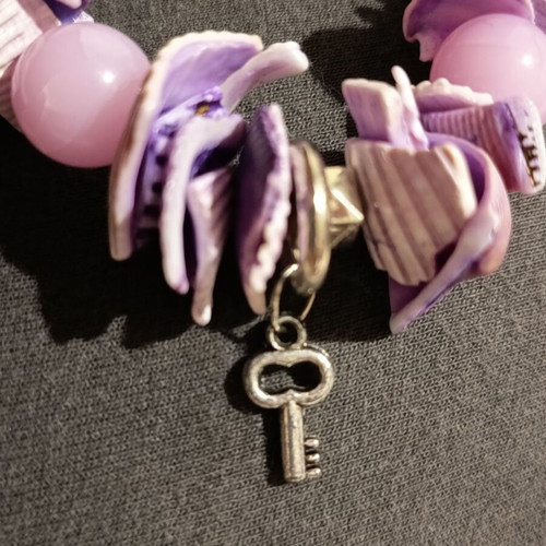 Summer purple bracelet with shells like new