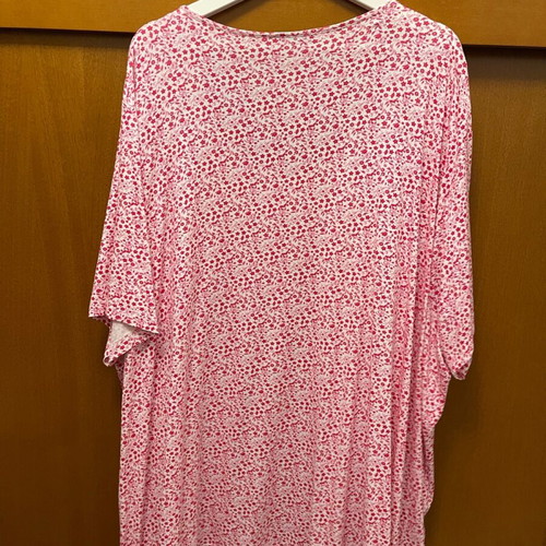 Ulla Popken blouse large size, like new, white pink