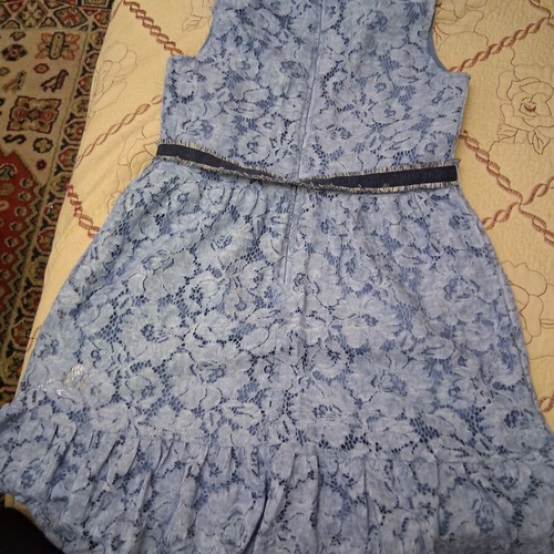 Mayoral dress blue like new for 10-year-old girl