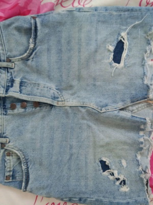 Denim skirt with buttons like new, blue, size S