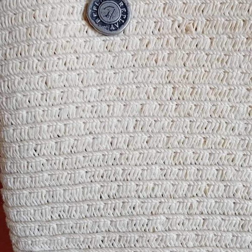 Beach bag used with worn leather