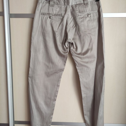 Calvin Klein Jeans silk pants used, medium size, silver gray
