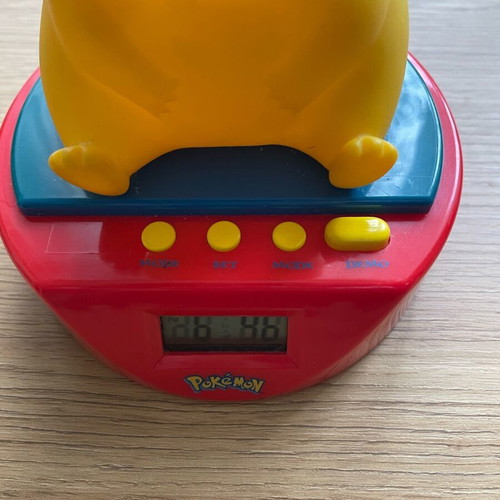 Pokemon Pikachu alarm clock used, vintage Nintendo 1998