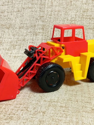 Bulldozer plastic vintage loader excavator toy new