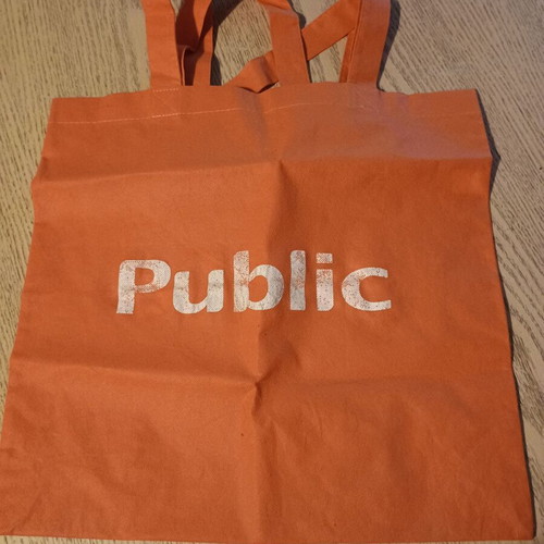 Τσάντα Public μεταχειρισμένη, πορτοκαλί και άσπρη