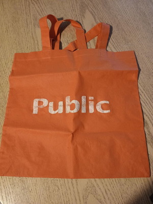 Τσάντα Public μεταχειρισμένη, πορτοκαλί και άσπρη