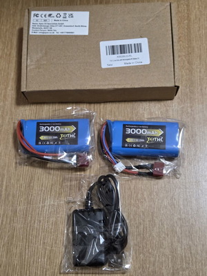 Rechargeable Li-ion Battery Pack with USB Charger, 2 Pieces
