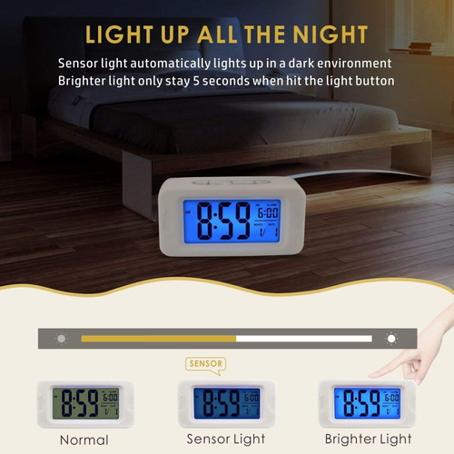 Plumeet Digital Alarm Clock like new with LCD display and night light