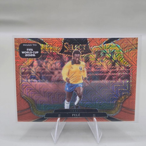 2025-26 Panini Select Road to FIFA World Cup Pelé Orange Mojo Prizm #250