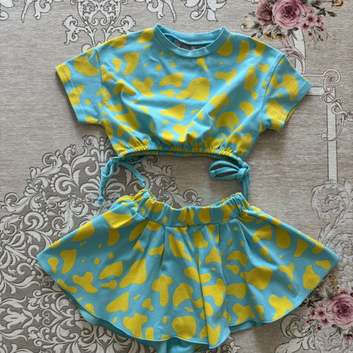Mirabelle KidsCollection girls' set size 3-4 like new, yellow and turquoise