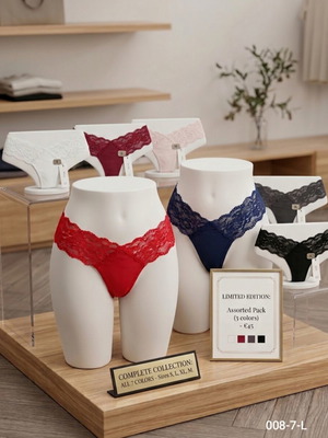 Women's lingerie set 7 pieces size large new multicolor
