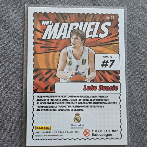 Luka Doncic Gold Press Proof Net Marvels Euroleague Donruss 2023-2024 like new