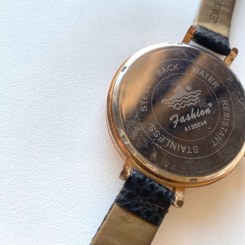 Stainless steel watch like new, women's, black