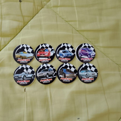 AutoCaps Turbo collectible caps set of 8, new, vintage retro