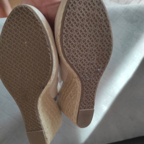 Dune platform sandals size 39 new, beige leather