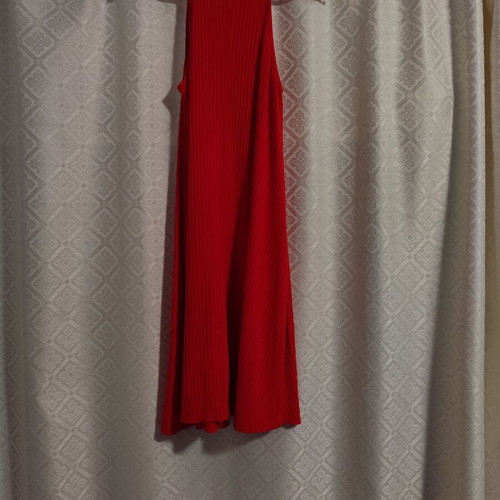 Short red halter dress alpha line Bershka like new