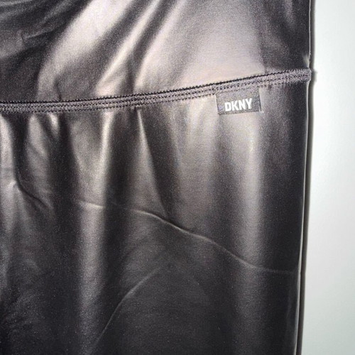 DKNY leather leggings new black